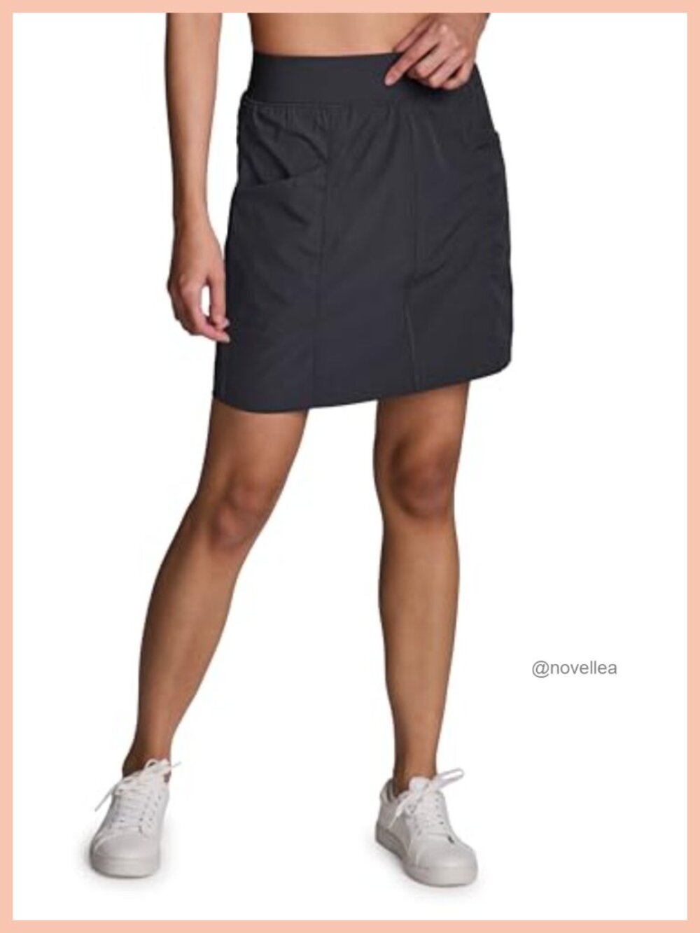 Women's Long Golf Skort with Pockets & Inner Bike Short